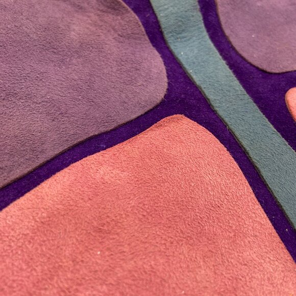 Vintage All Suede Leather Butterfly Purse Mark Cross England Brand 50's to 70's - Picture 4 of 14